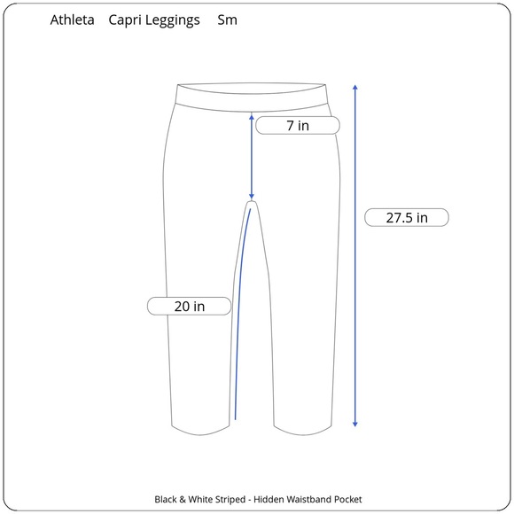 Athleta Striped Capri Leggings - Small - Picture 7 of 7
